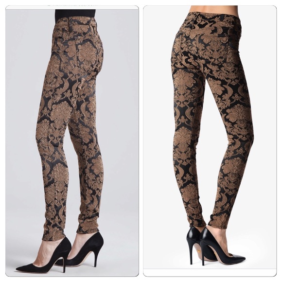 NWT7 for all mankind,THE SKINNY FEATHERED JACQUARD - Picture 3 of 8